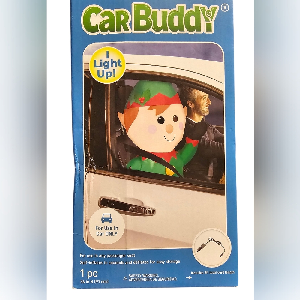 Light-Up Elf Car Inflatable